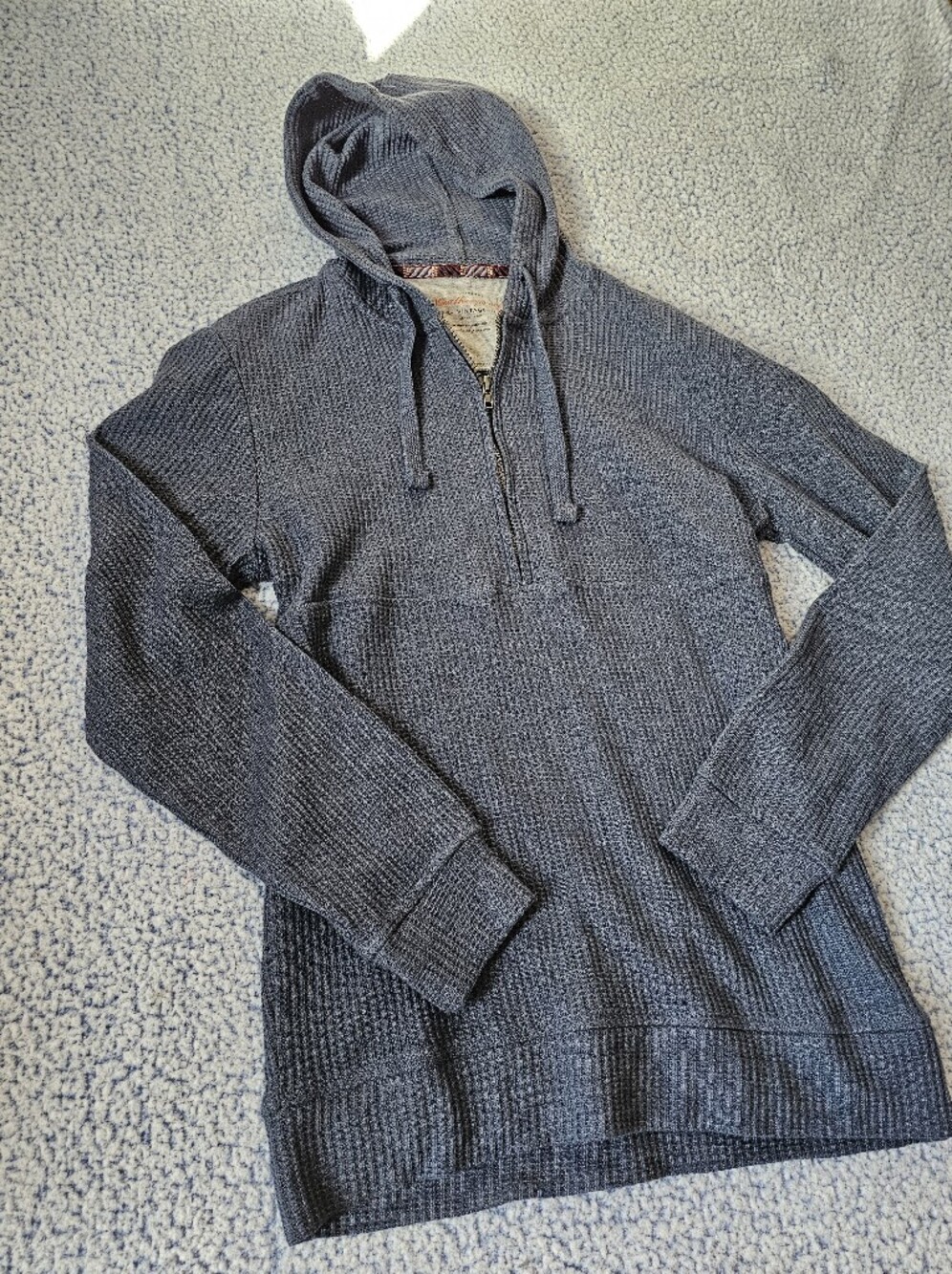Weatherproof Women's Charcoal Gray Waffle-Knit Half-Zip Hoodie